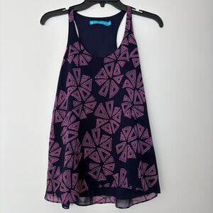 Tori Richard’s Women's Sleeveless Geometric Top - Pink and Black